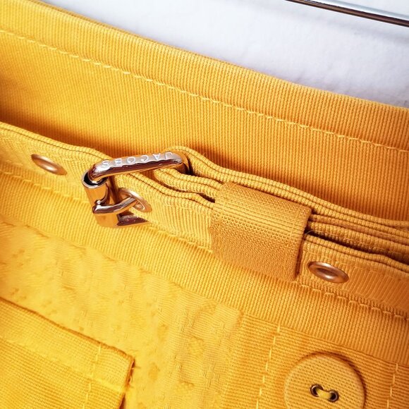 Marc by Marc Jacobs Yellow Belted Button Front Cargo Pockets Skirt 8 100% Cotton - Picture 11 of 16